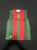 Musculosa verde y roja