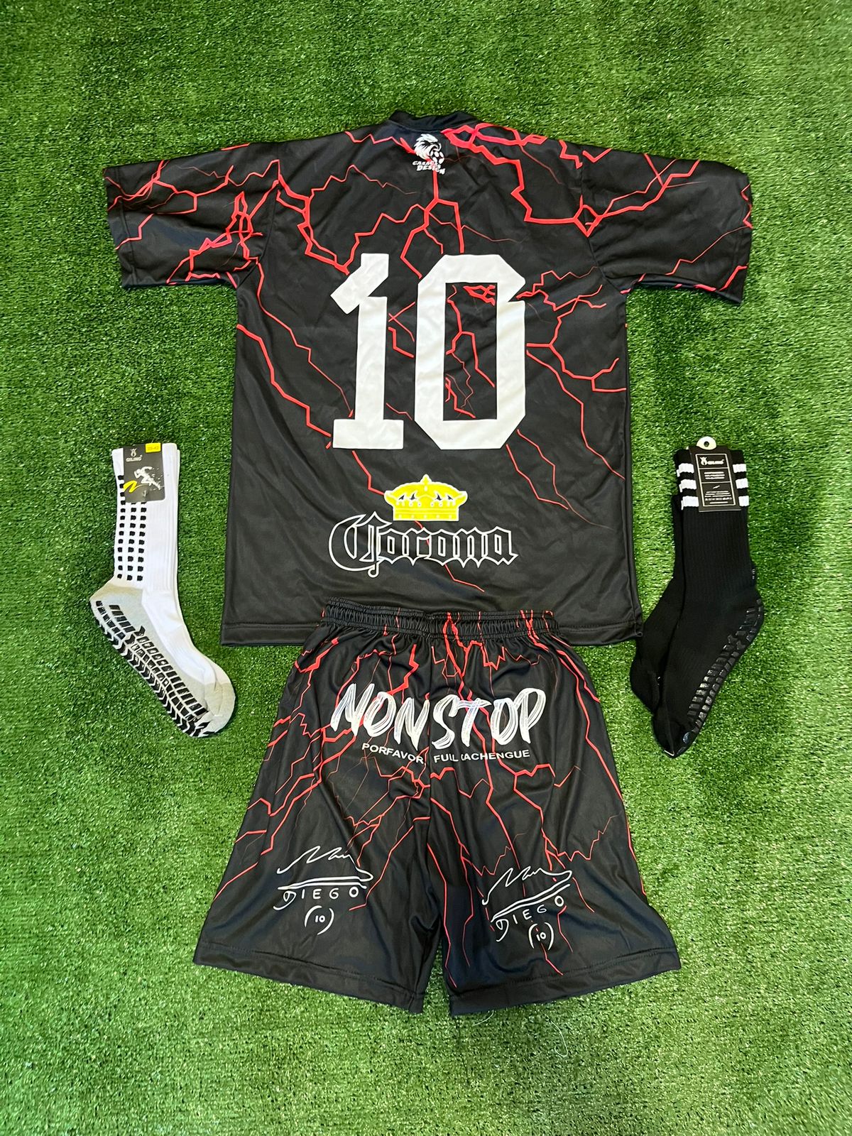 Conjunto rayos rojos