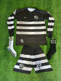 Conjunto manga larga blanco y negro